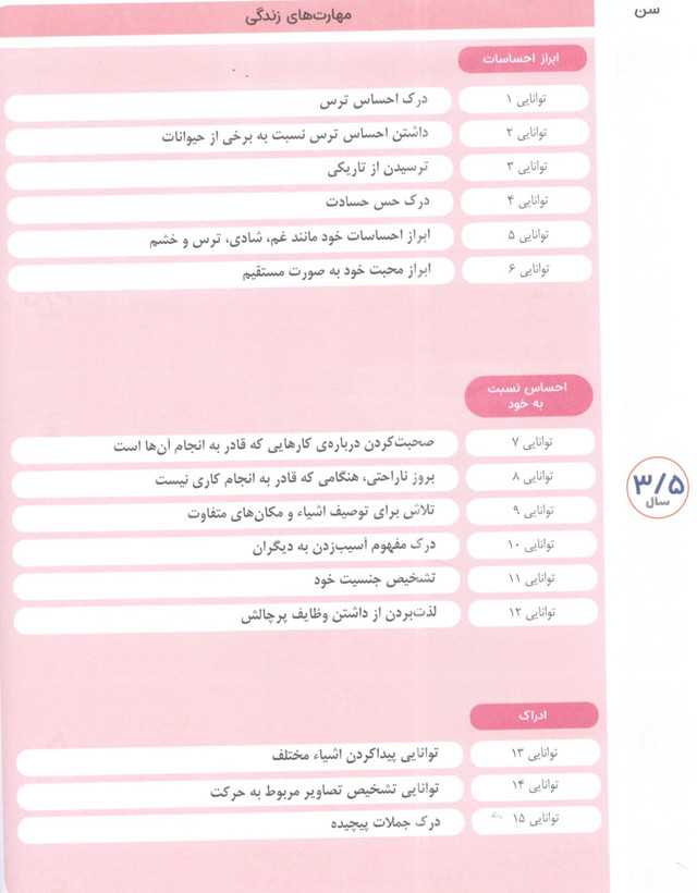 کتاب مامک مهارت های زندگی 2 برای کودکان 3.5 سال اثر پرستو قلم چی انتشارات پرستو