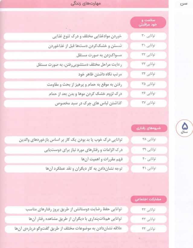 کتاب مامک مهارت های زندگی 5 برای کودکان 5 سال اثر پرستو قلم چی انتشارات پرستو